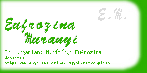 eufrozina muranyi business card